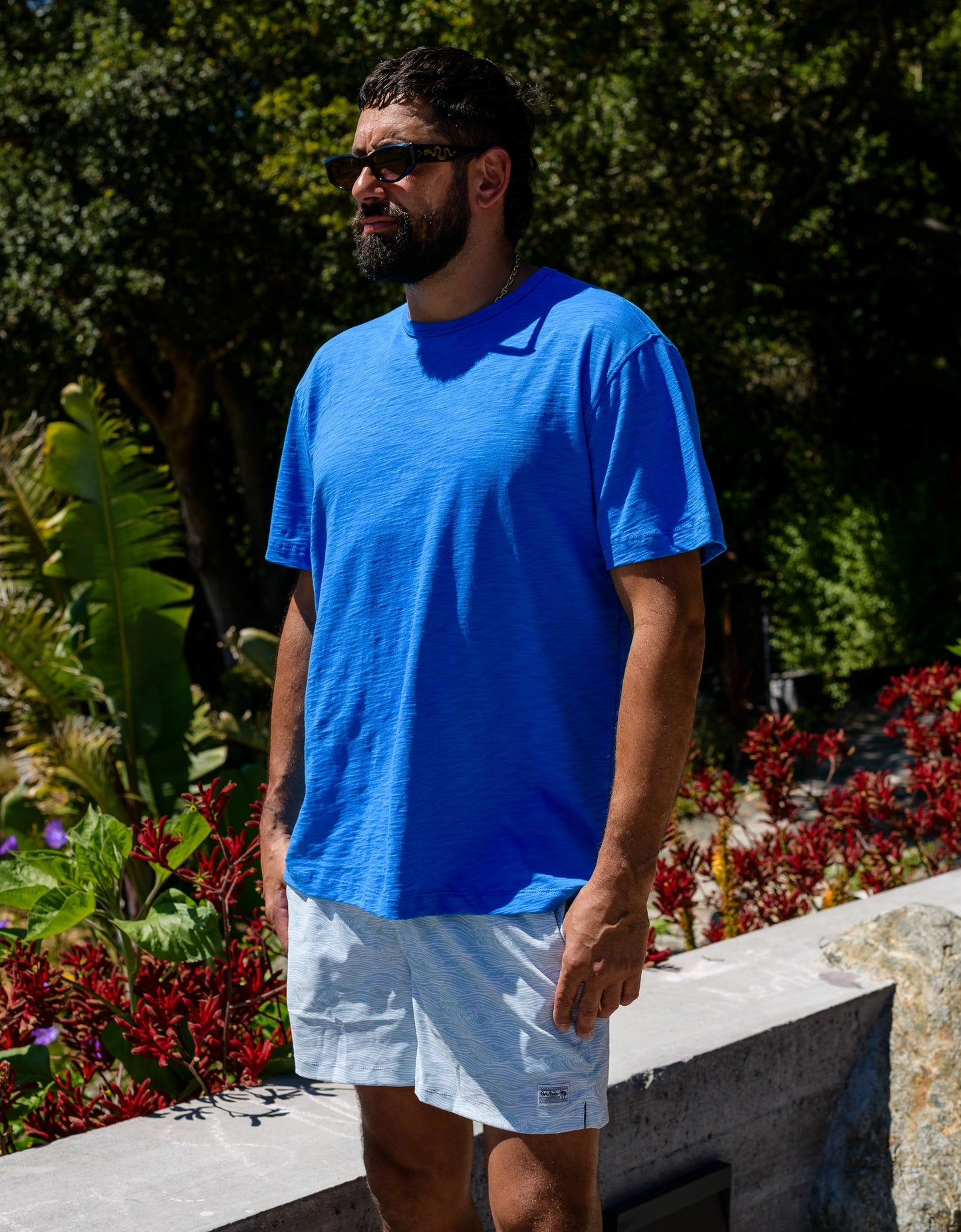 SOLID BLUE - SLUB PIMA TEE
