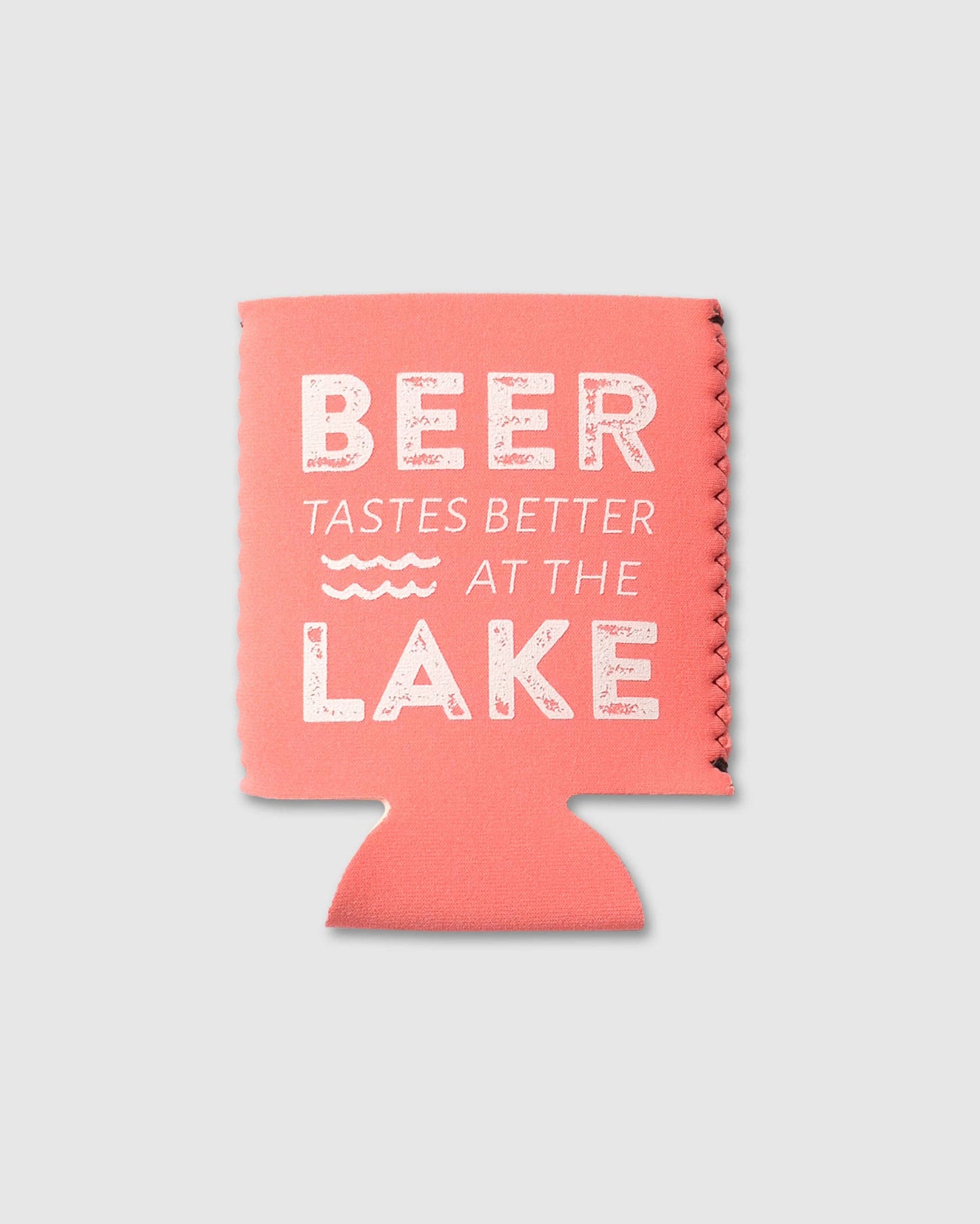 Koozie - Coral - Beer Tastes Better at the Lake