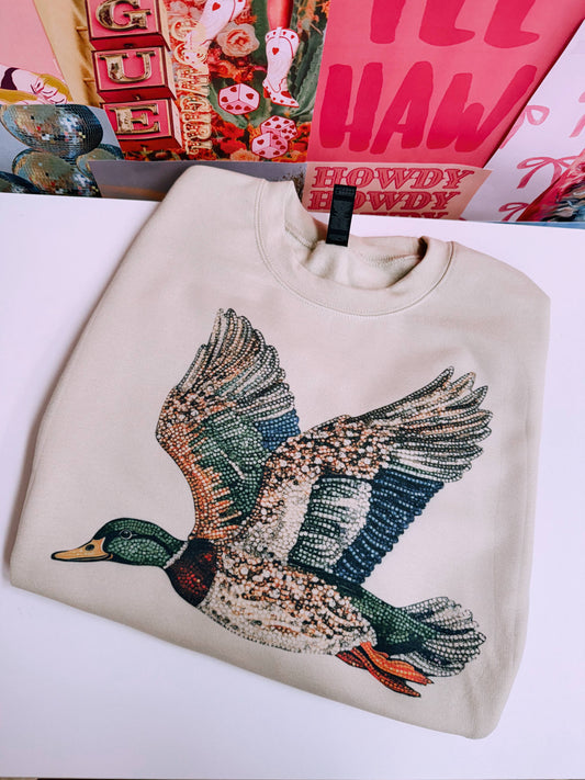 The Bedazzled Duck Crew Sweatshirt