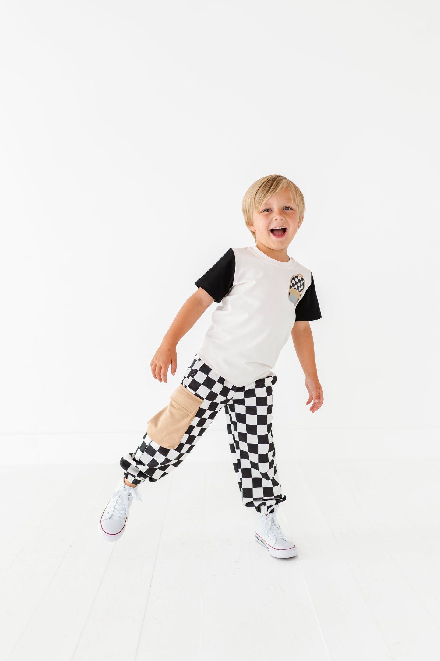 Boy Backpack Colorblock Tee(cool to be kind on back)