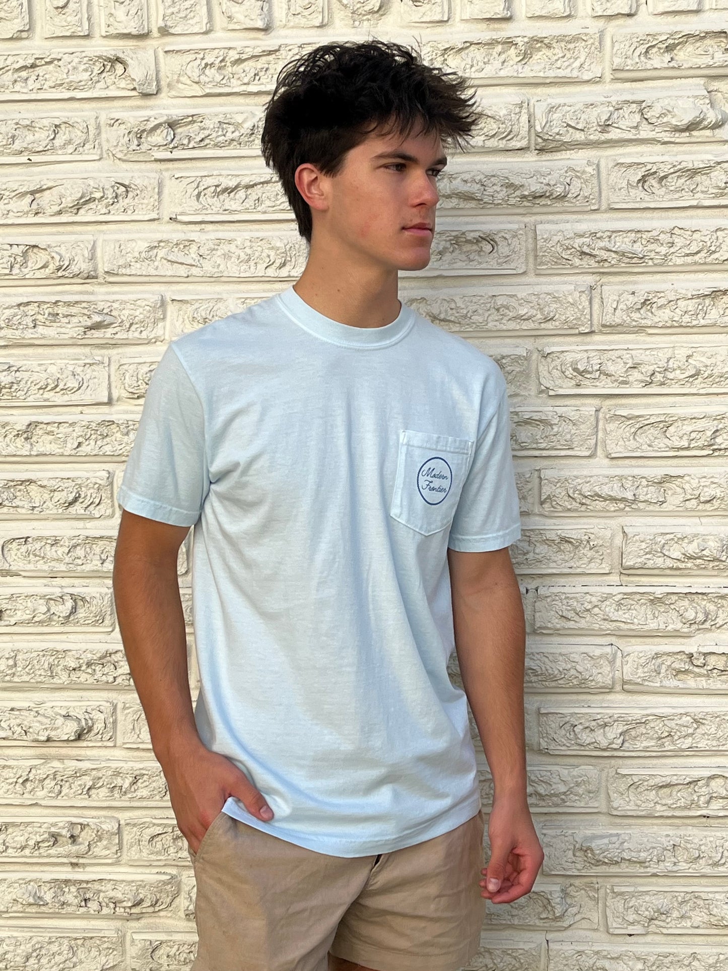 Modern Frontier Logo Pocket T-Shirt - Chambray