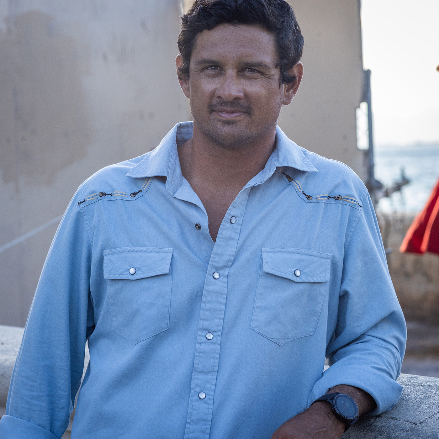 Surfboard & Ukulele Western Shirt