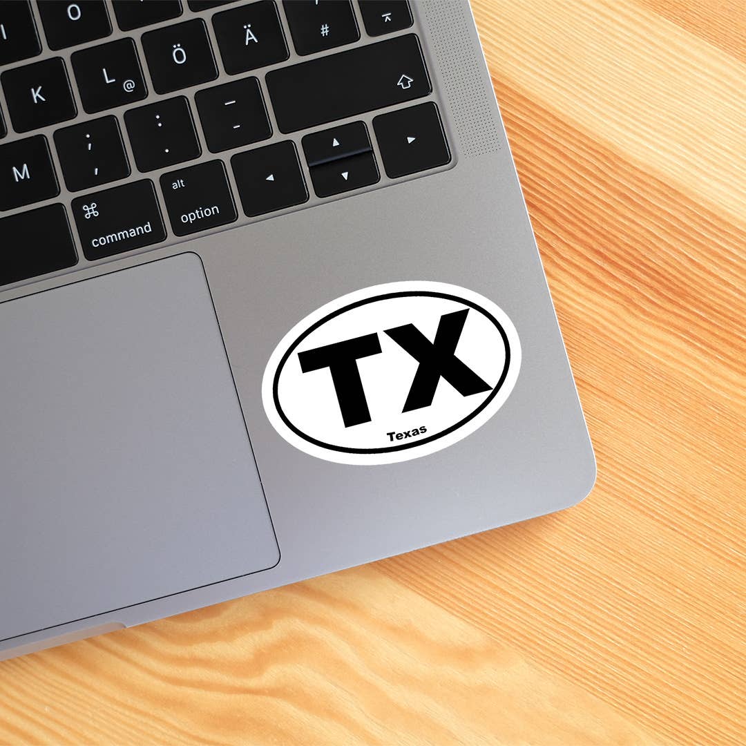 Texas TX State Oval Sticker Vinyl Decal