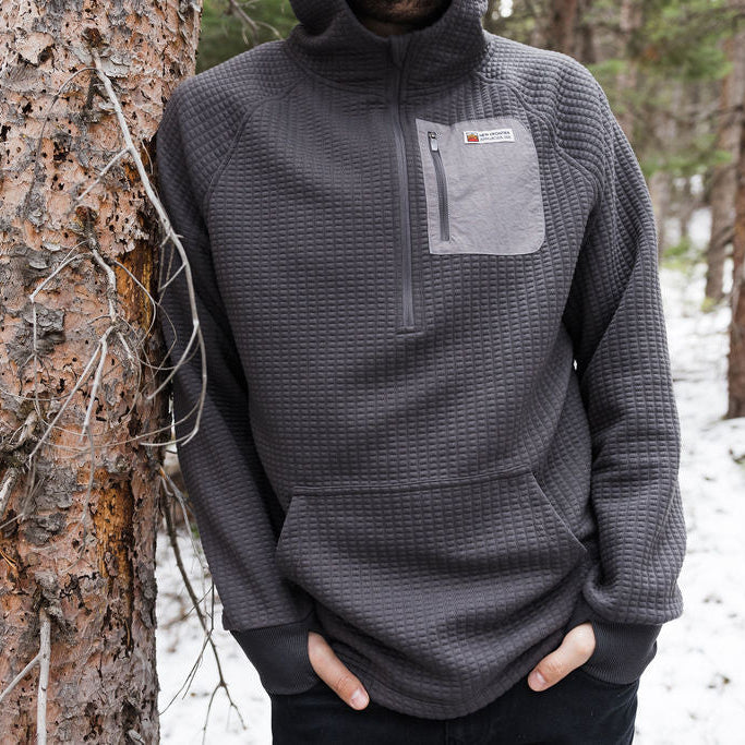 Men's Waffle Tech Hoodie (Carbon)