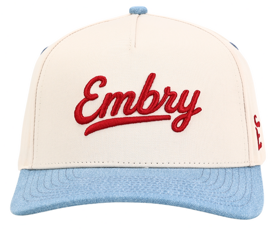 Cream/Denim - 3D Logo