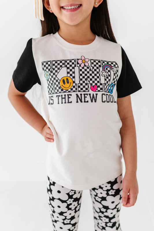 KIND Check Colorblock Tee