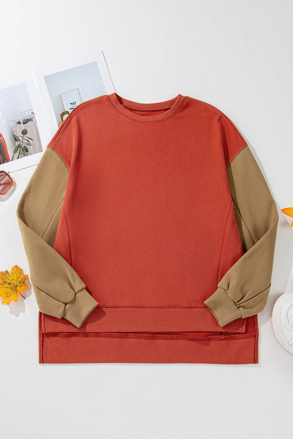 Contrast Long Sleeve Sweatshirt