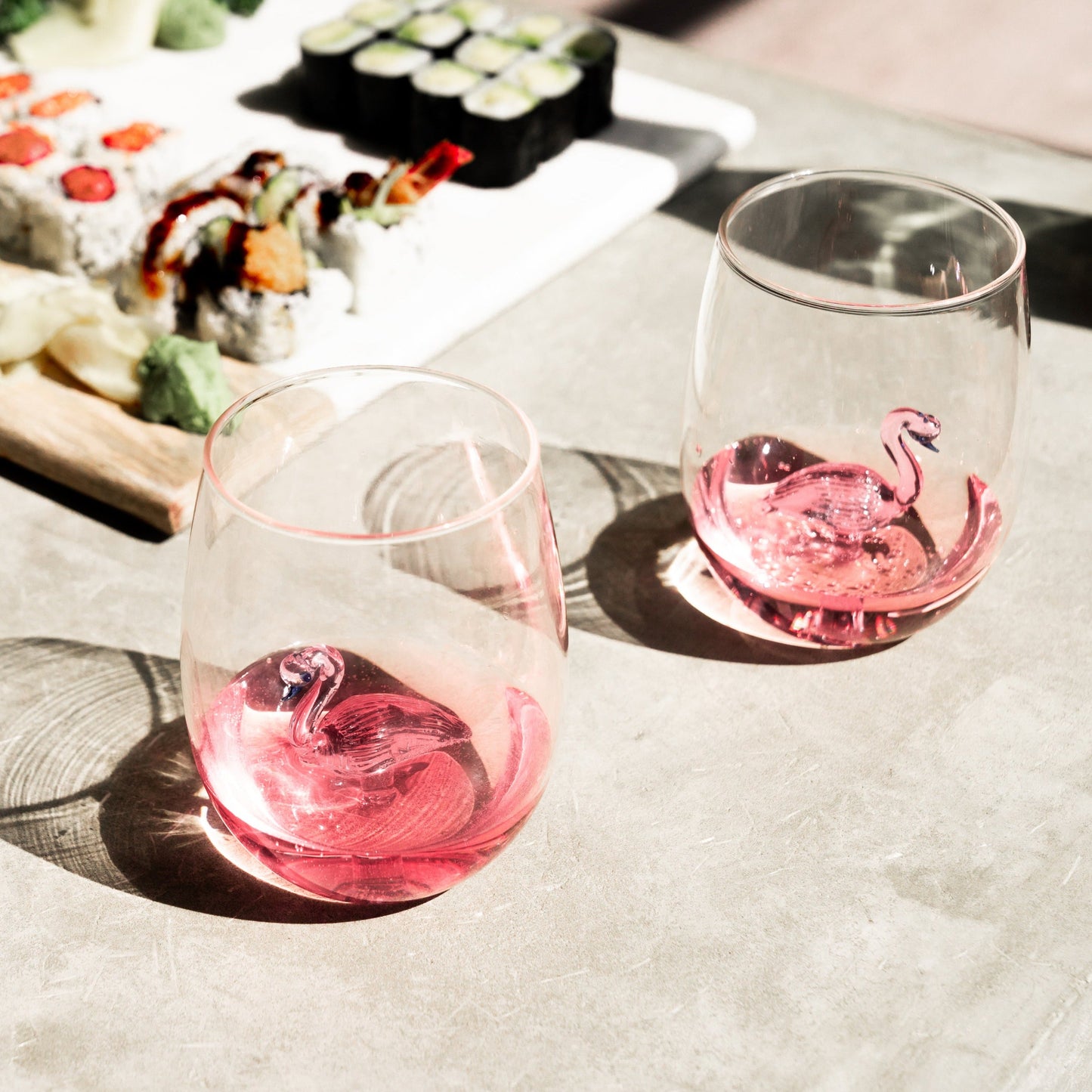 3D Flamingo Stemless Glasses