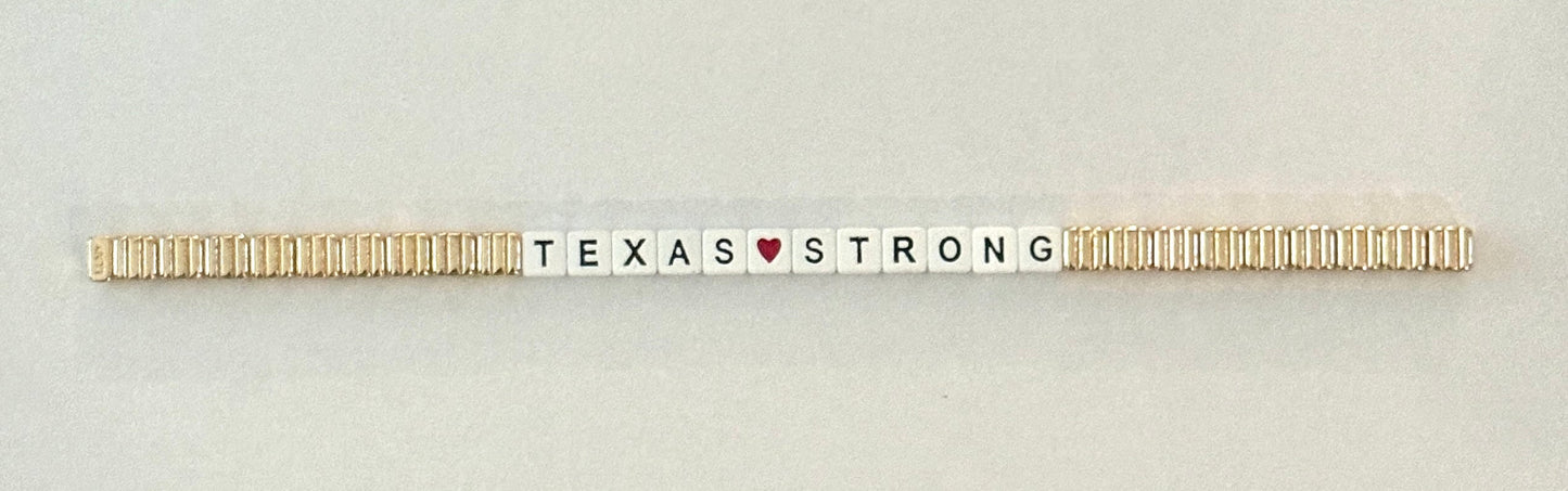 Stackable TEXAS ❤️ Strong Bracelet