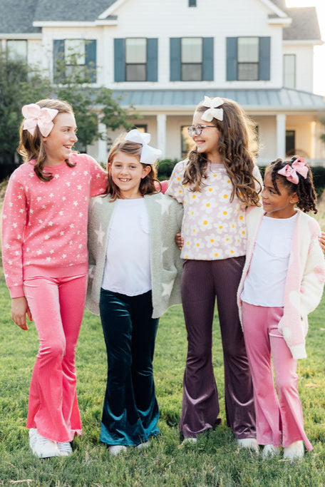 Carnation Pink Velvet Bells