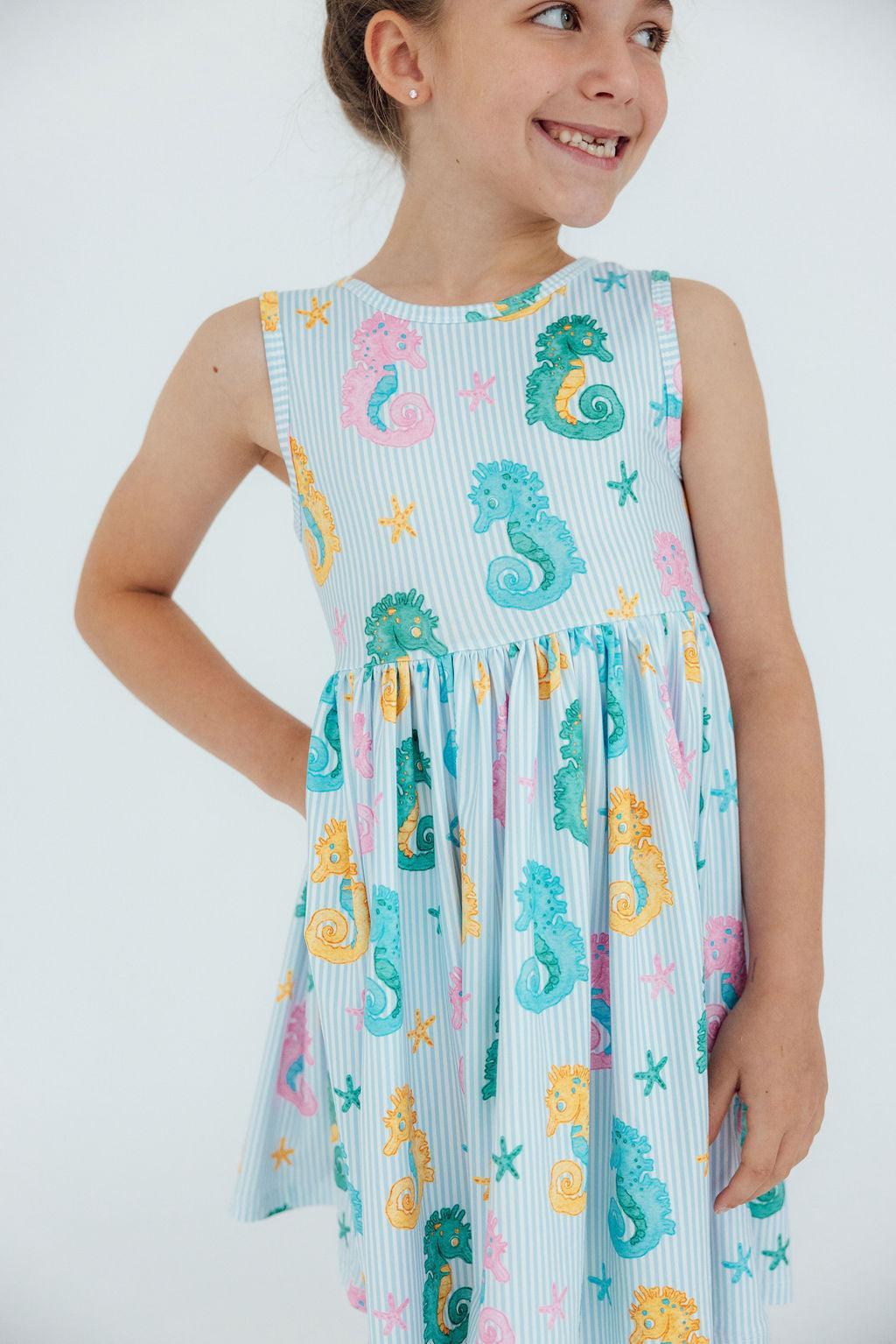 Seahorse Swirl Tank Twirl Dress