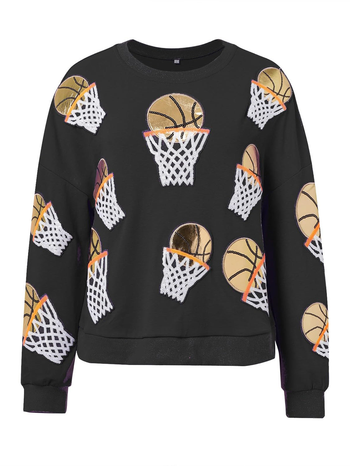 SparkleQueen Basketball Sequin Sweatshirt