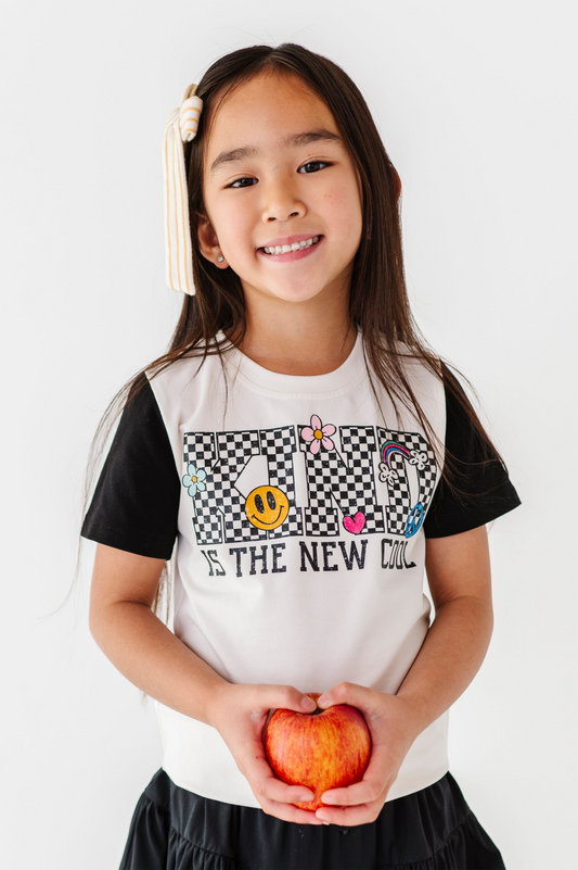 KIND Check Colorblock Tee