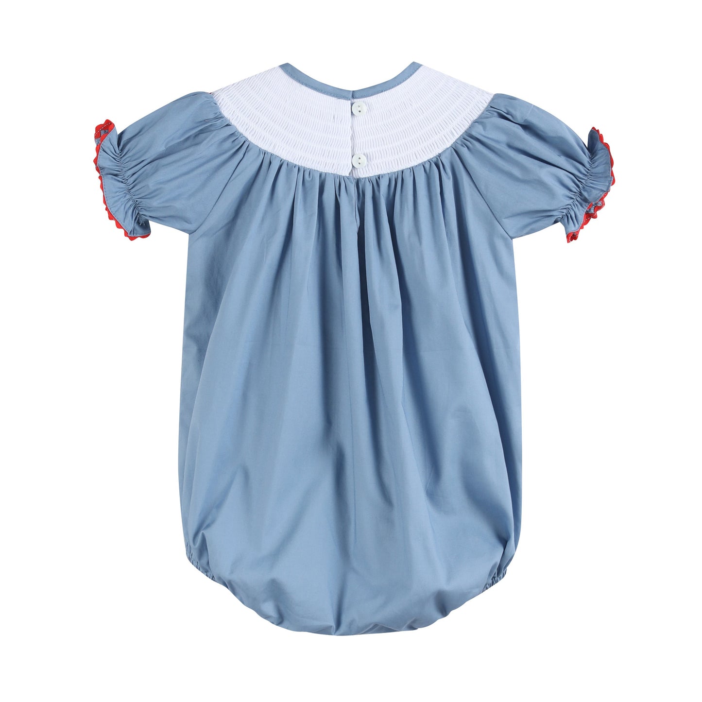 Blue Farm Animals Smocked Romper