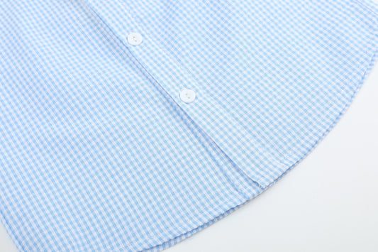 Blue Gingham Easter Bunny Dress Shirt