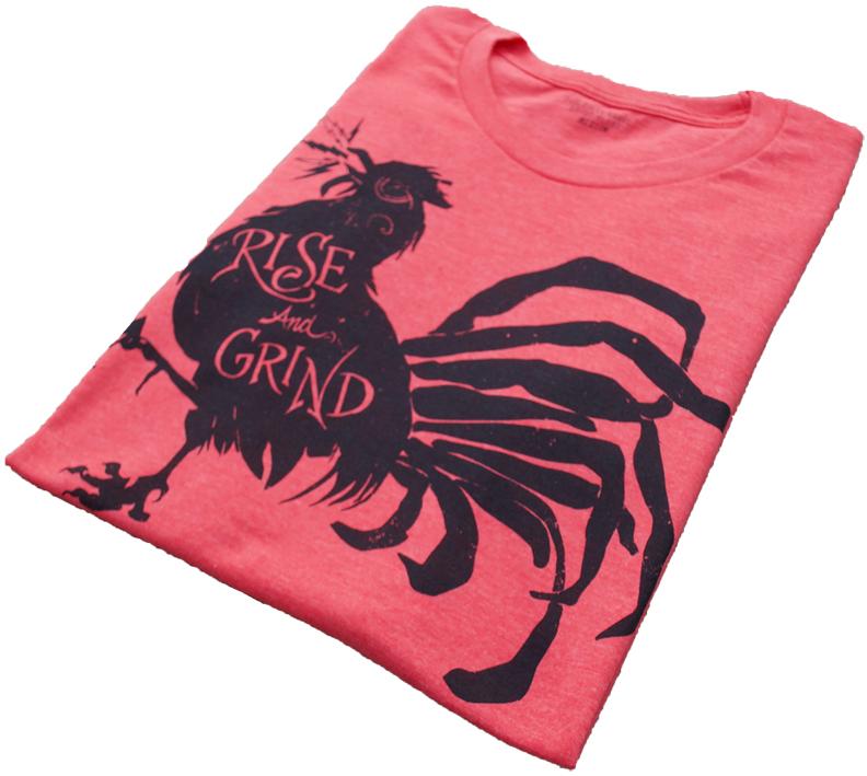 Rise and Grind T-Shirt - Heather Red
