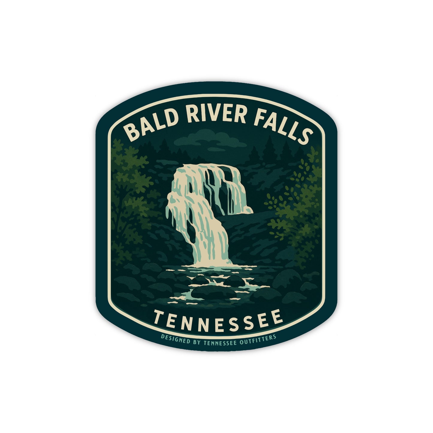 Waterfall Series: Bald River Falls Sticker