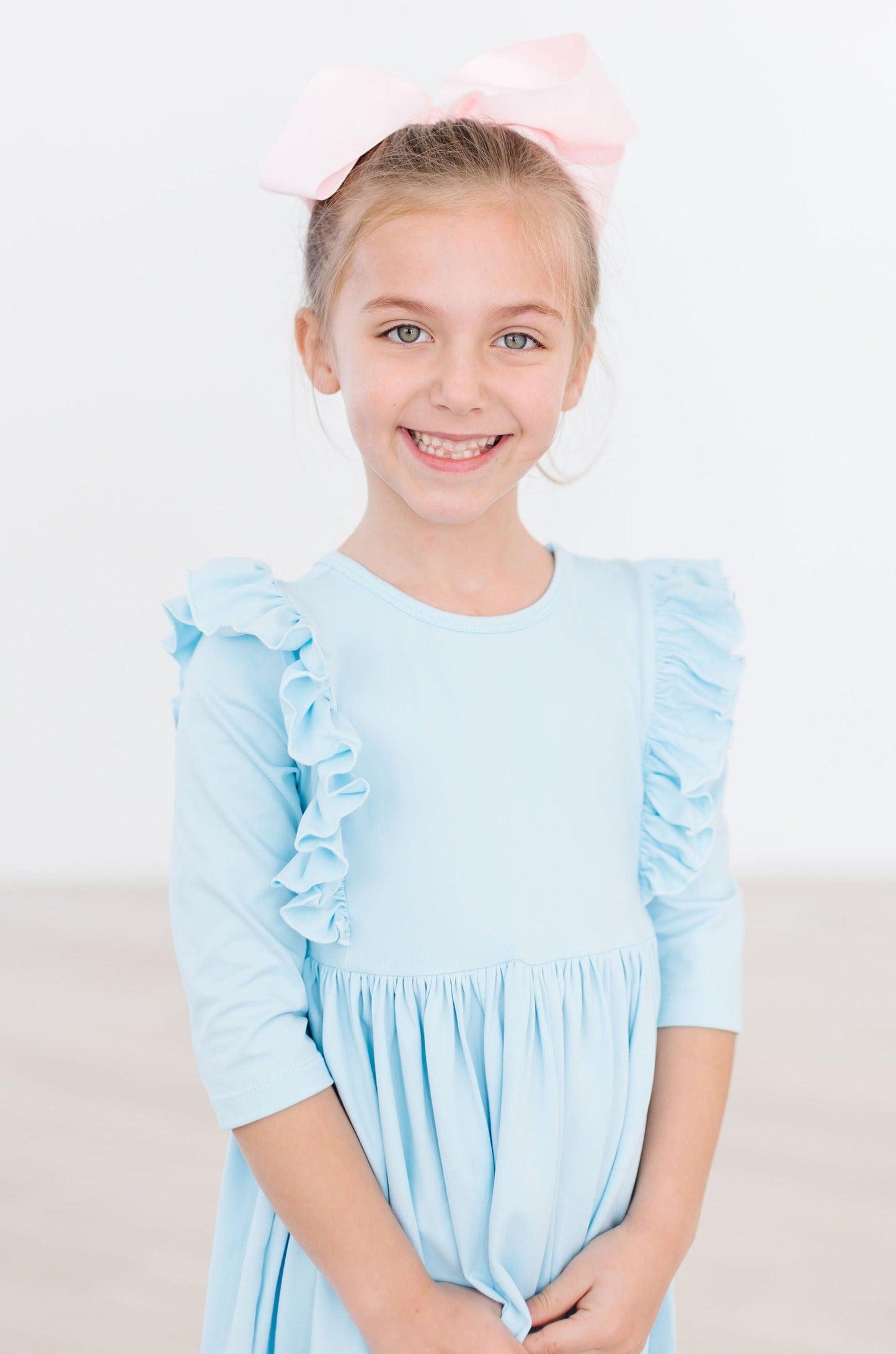 SALE Bluebird 3/4 Sleeve Ruffle Twirl Dress