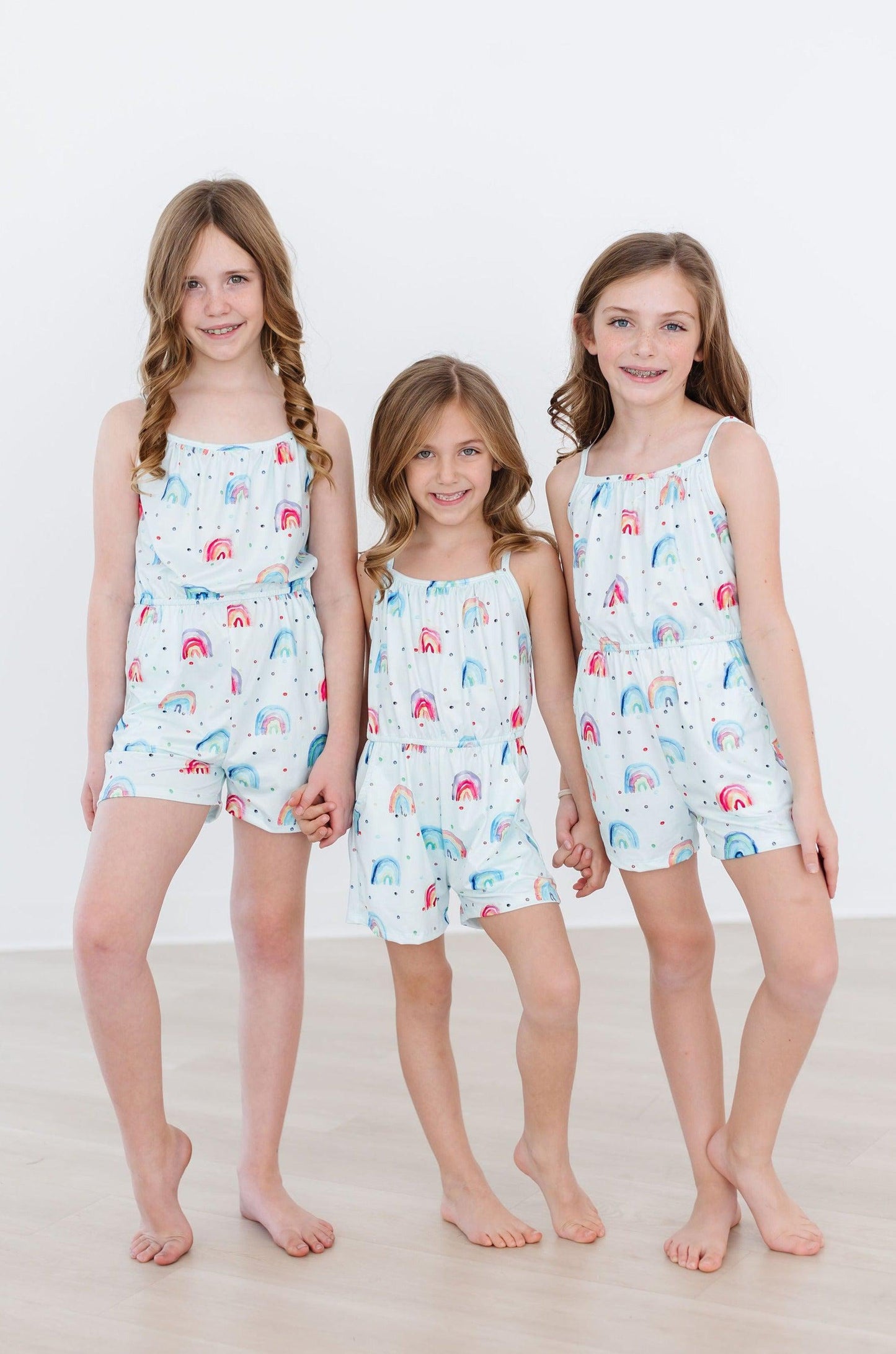 SALE Rainbow Grooves Strappy Play Romper
