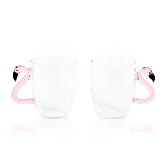 Flamingo Glass Mugs