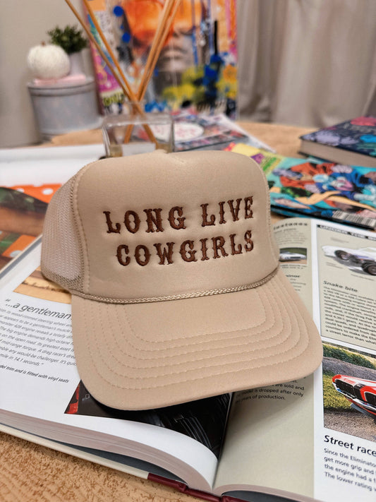 Long Live Cowgirls Embroidered Trucker Hat