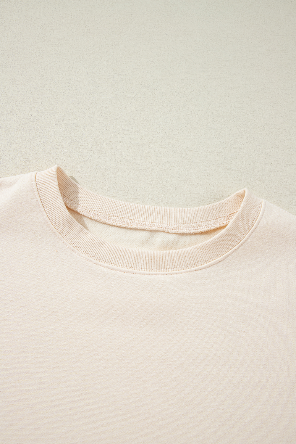 Textured Color Block Long Sleeve Sweatshirt