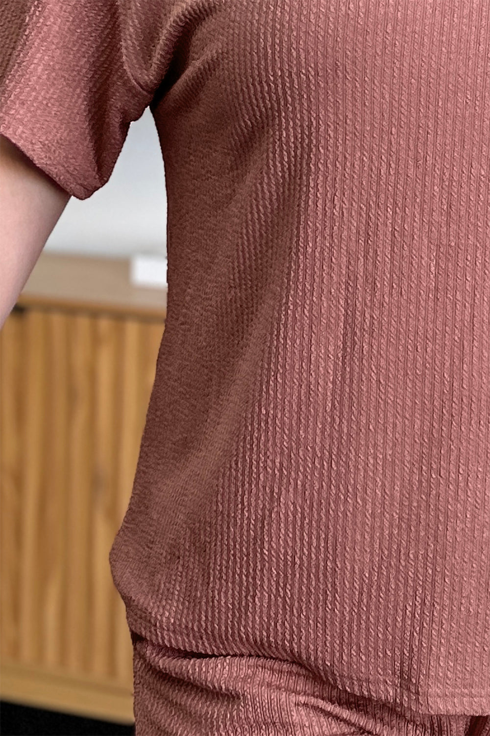 Double Take Full Size Short Sleeve T-Shirt and Shorts Set