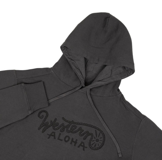 Embroidered Rope Logo Hoodie Charcoal