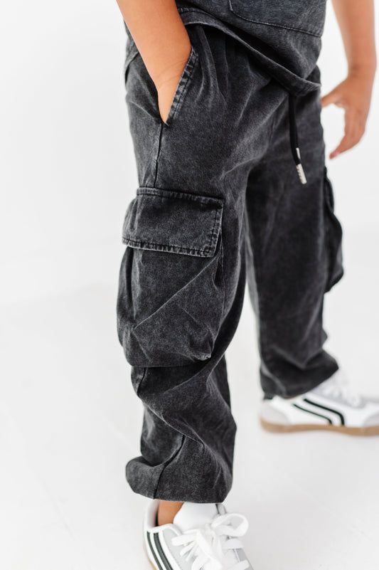 Vintage Black Cargo Joggers