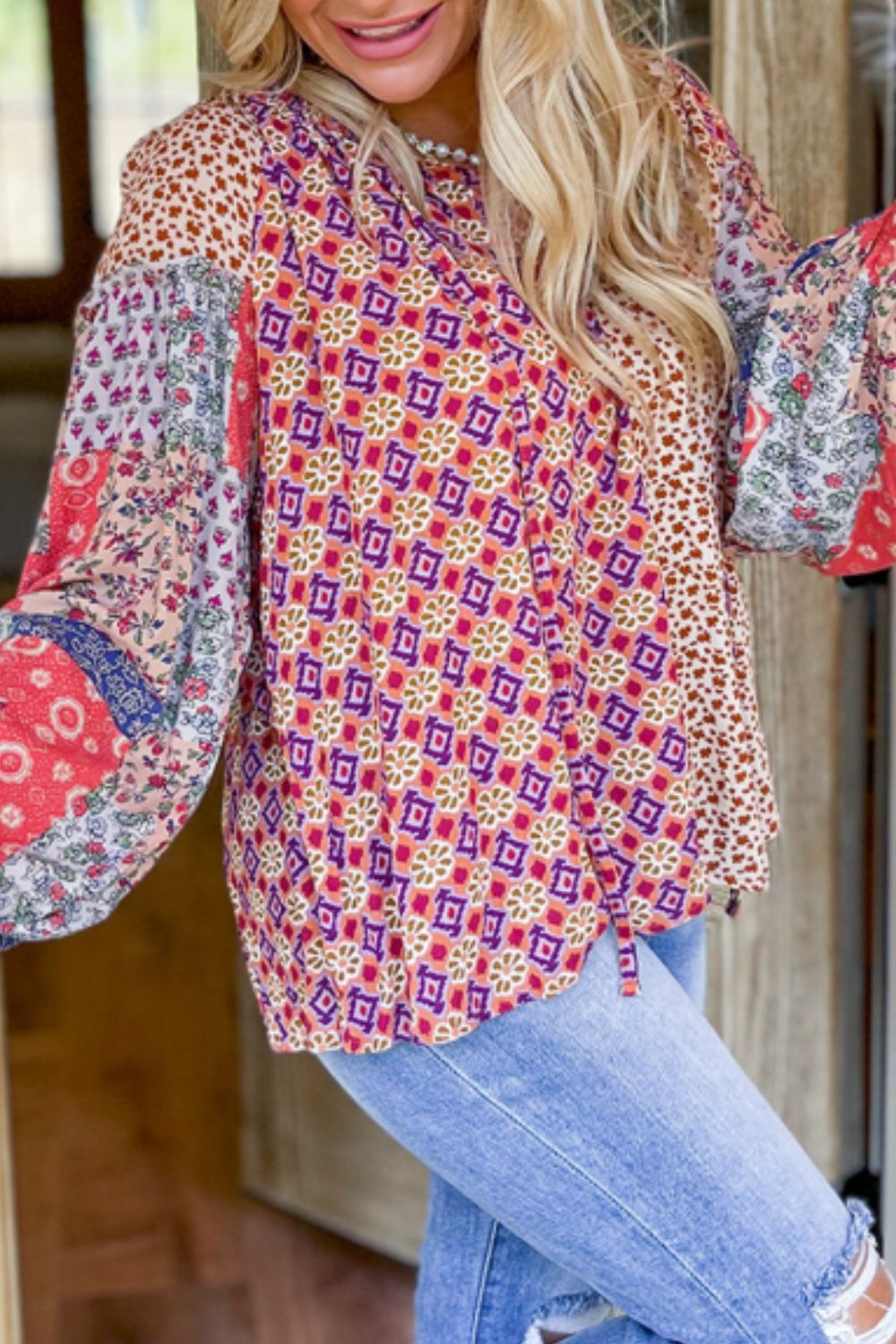 Polly Print Blouse