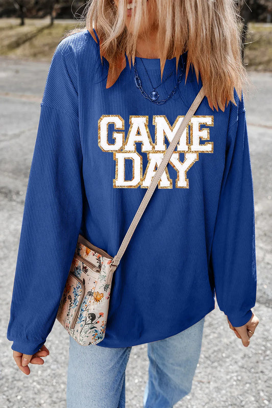 GAME DAY Long Sleeve Sweatshirt - Blue