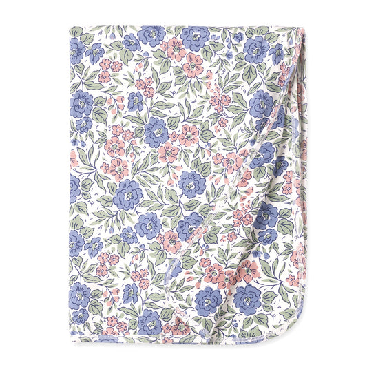 Vintage Floral Bamboo Stroller Blanket - Ultra Soft