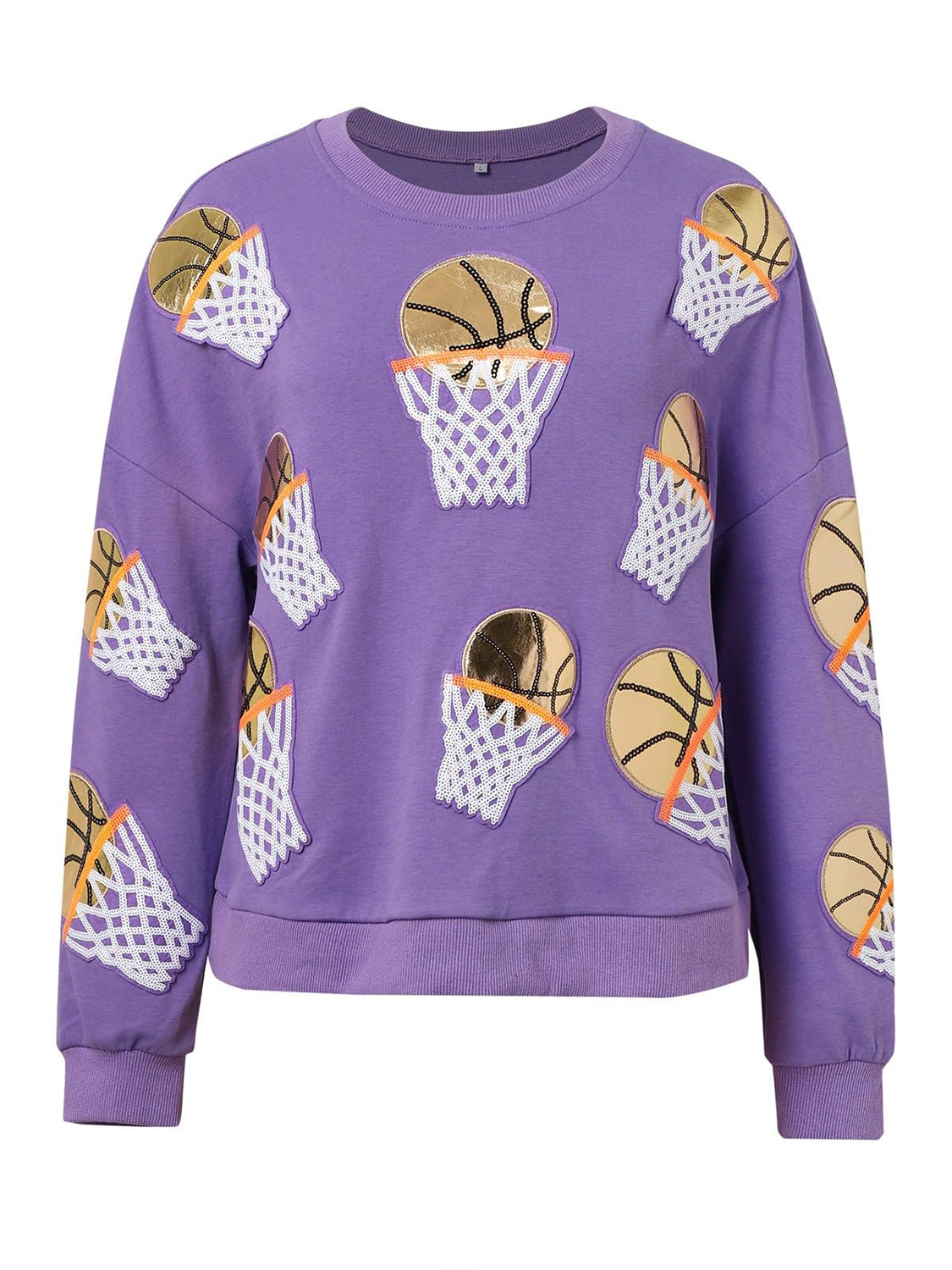 SparkleQueen Basketball Sequin Sweatshirt
