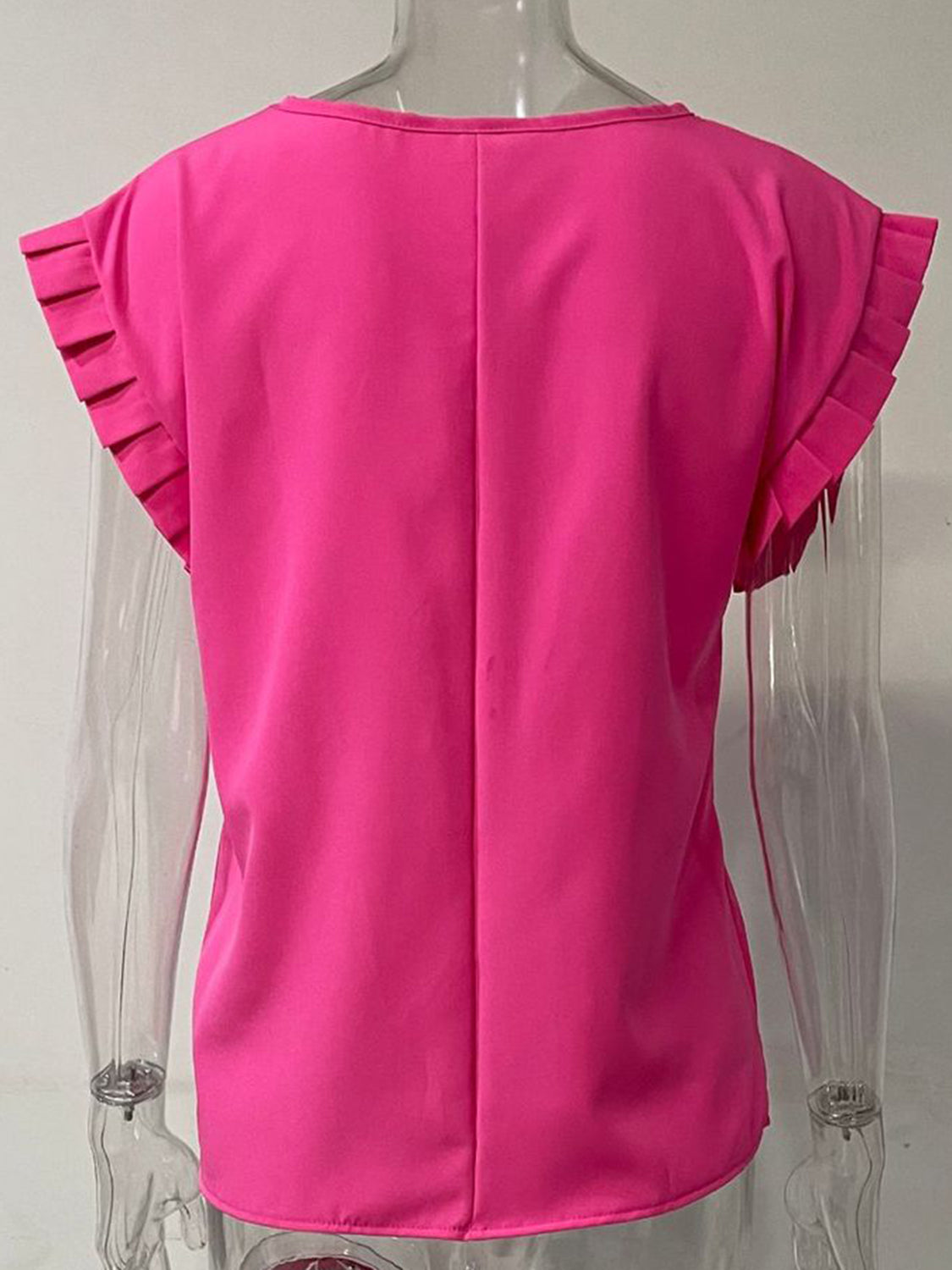 Ruffled Cap Sleeve Blouse