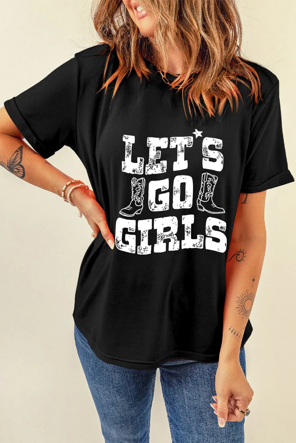 Lets Go Girls Short Sleeve T-Shirt - Black