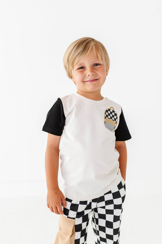 Boy Backpack Colorblock Tee(cool to be kind on back)