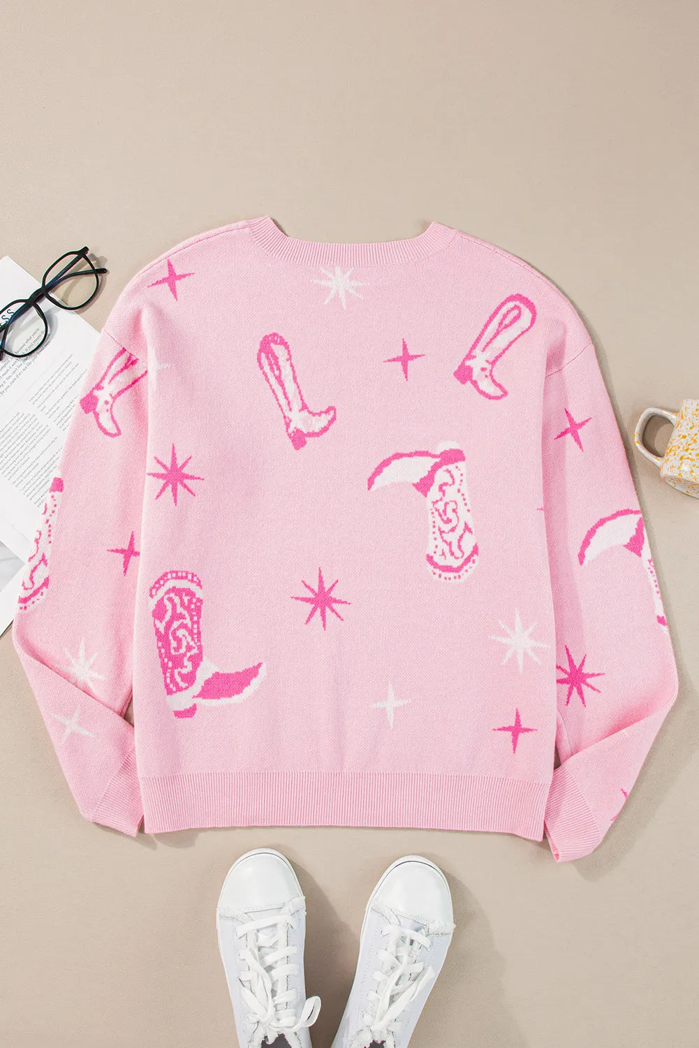 Boots Long Sleeve Top - Pink
