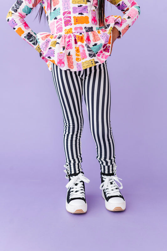 Espresso Striped | (SLIM) LEGGING