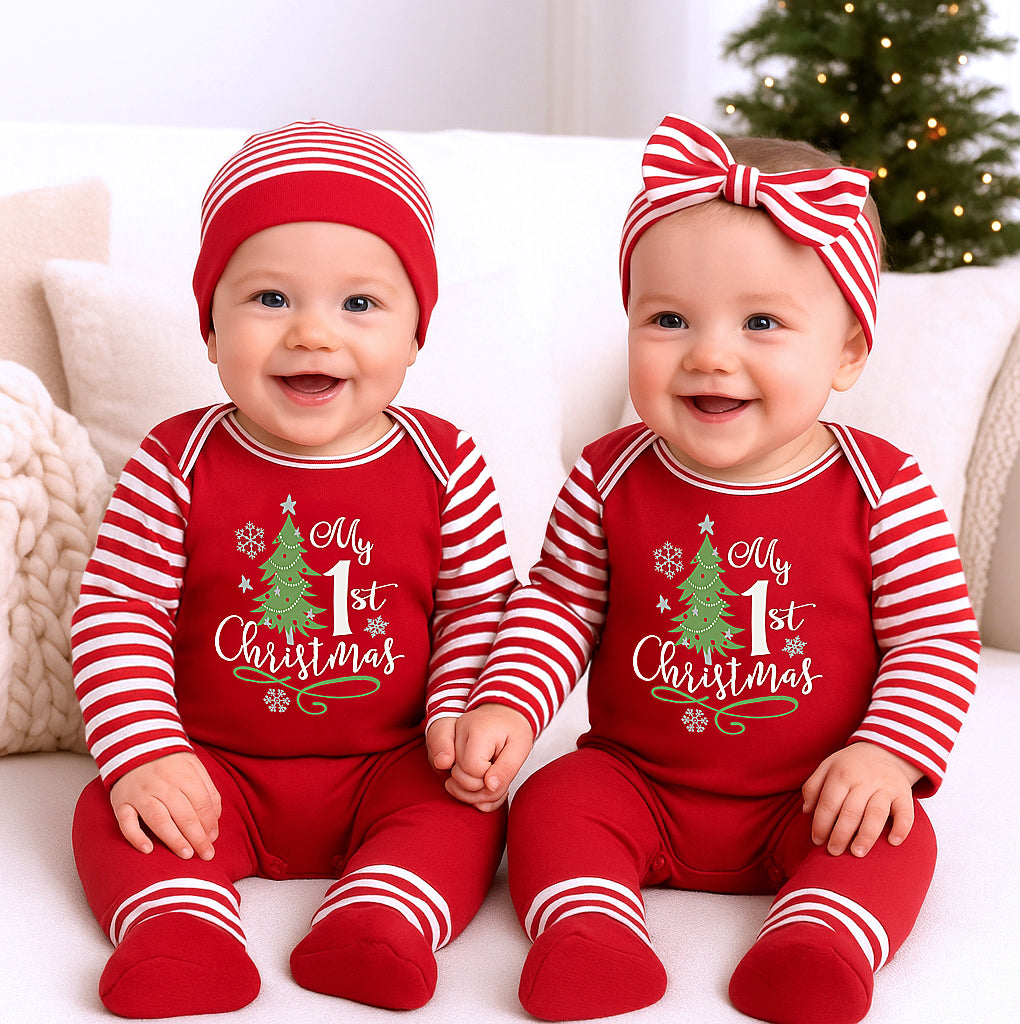 My 1st Christmas Cotton Romper