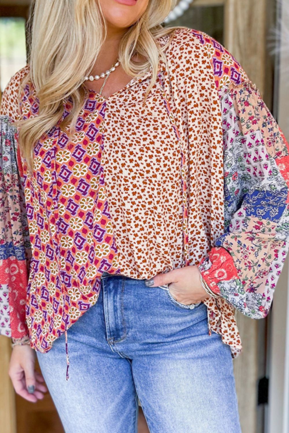 Polly Print Blouse