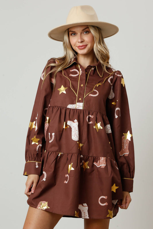 Lucky You Rodeo Mini Dress