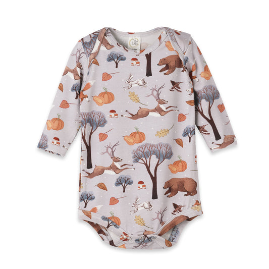 Forest Frolic Baby Bodysuit - Bamboo Autumn