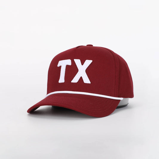 Texas / TX Hat in College Maroon