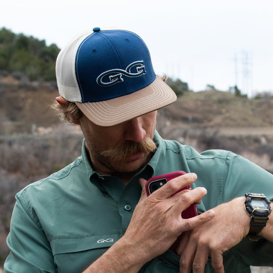 Deep Water Cap | TriColor | Stone MeshBack | Branded