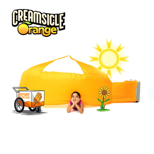 AirFort Creamsicle Orange Inflatable Kids Play Fort