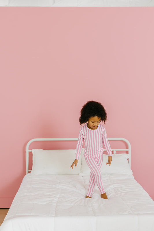 Bubblegum Pink Stripe Long Sleeve Set