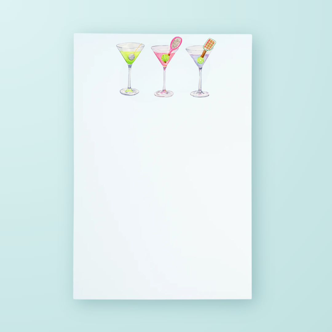 Country Club Cocktails Notepad