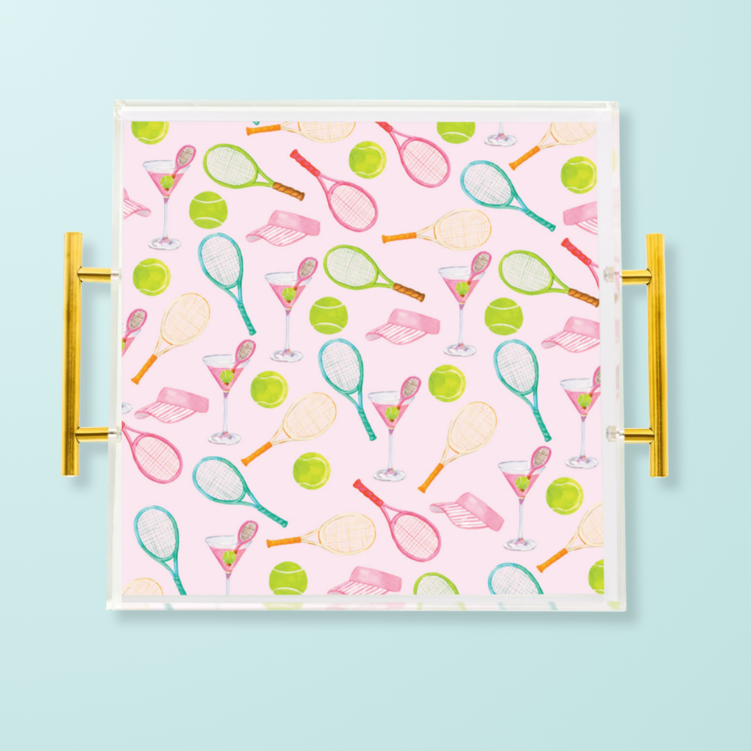 Tennis Pattern Acrylic Tray