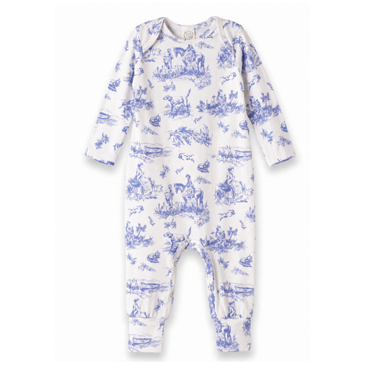 Baby Girl Toile de Jouy Bamboo Romper