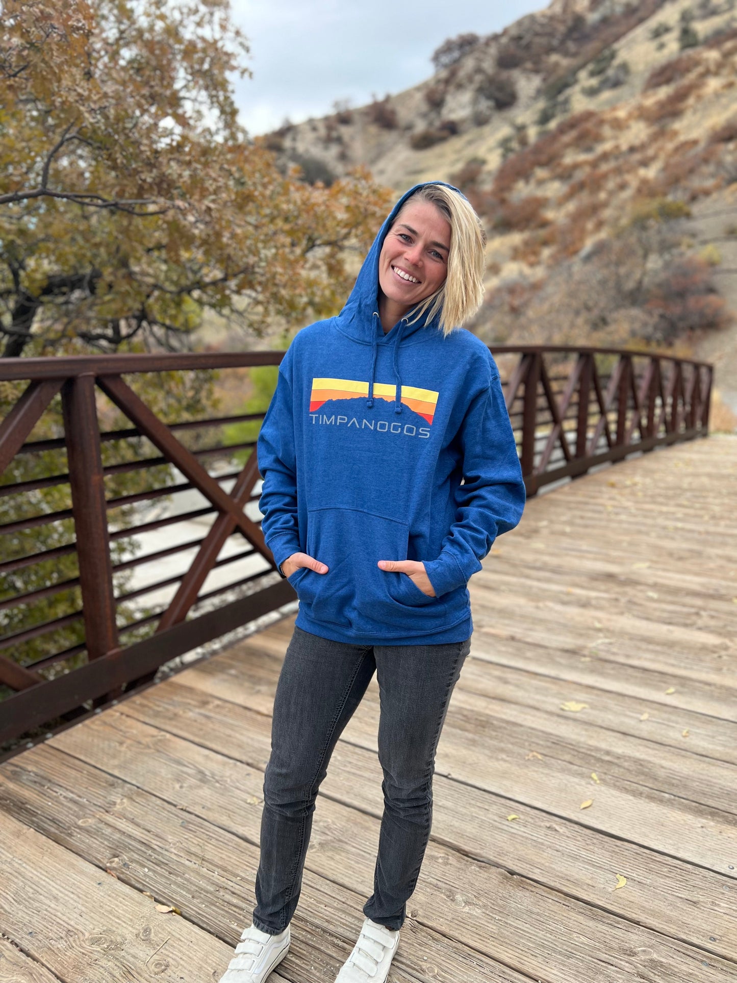 Retro Mountain Classic (warm) - Mountain Blend Hoodie